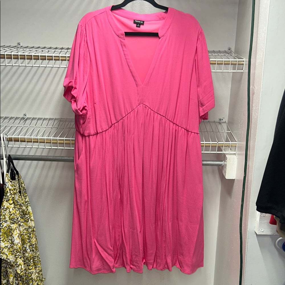 Torrid Pink babydoll dress 2x